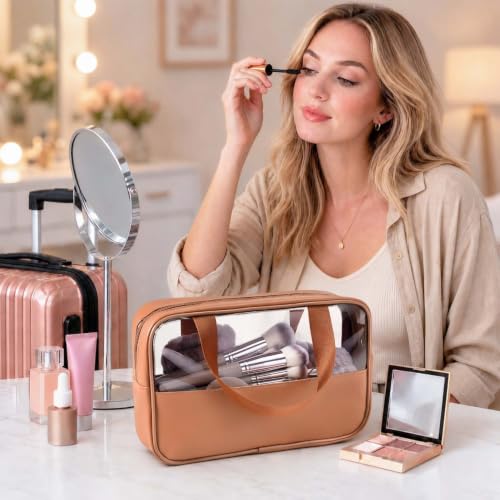 HGHDBT 84K Brown Professional Makeup Brush Set with Case - Multi-Functional Tools