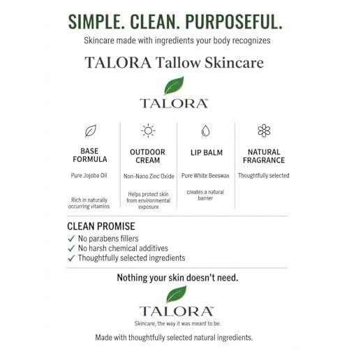Outdoor Tallow Cream: Lavender | 100% Grass-Fed & Finished Beef Tallow Moisturizer with Organic Jojoba Oil | Deeply Nourishing | All-Natural Skin Cream for Outdoor & Dry Skin (2oz)
