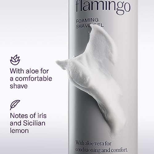 Salvia Flamingo 5-Blade Razor Kit for Women with Handle, Gel & Holder - Pack of 2