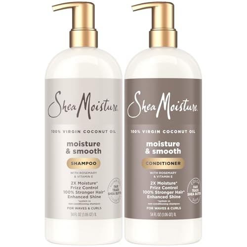 Shea Moisture Moisture & Smooth Shampoo & Conditioner Set 34 Fl Oz Pack of 2
