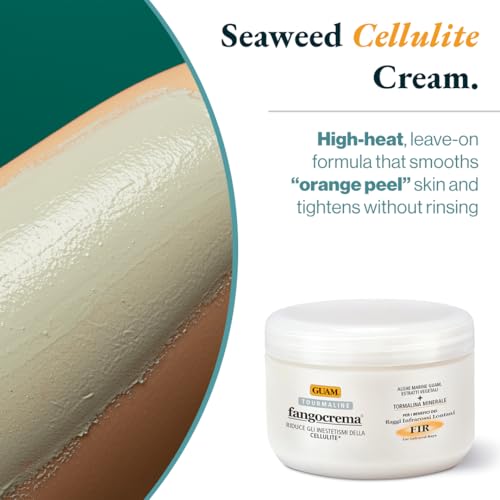 GUAM Fangocrema Anti-Cellulite Cream ? Seaweed & Tourmaline FIR for Skin Tightening ? Hot Gel with Caffeine for Firming & Contouring (10.5Oz)