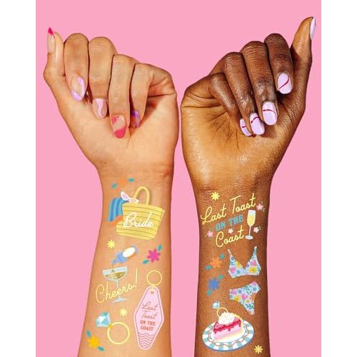 xo, Fetti Last Toast On The Coast Bachelorette Temporary Tattoos - 50 Styles | Beach Bach Party Decoration, Nautical Bridesmaid Favor, Coastal Bride To Be Accessory