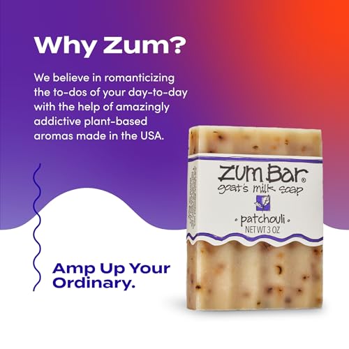 Zum Goat Milk Soap Bar Patchouli 3 oz Pack of 6 Natural Cruelty-Free