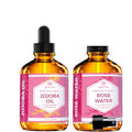 Jojoba Oil and Rose Water Facial Toner Set for Skin & Hair - 4 oz Each