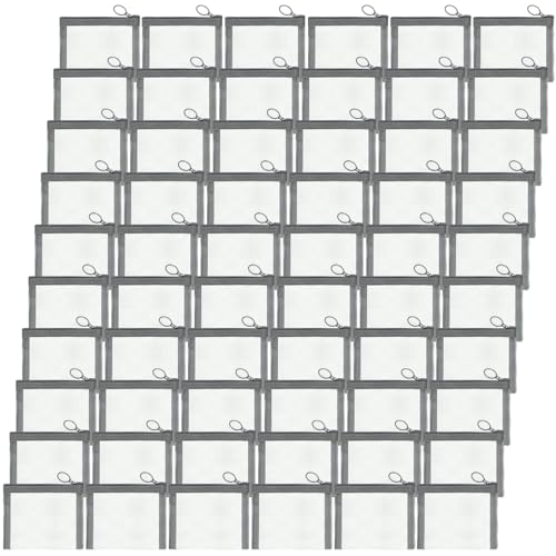 Gray Mini Zipper Mesh Coin Pouches Pack of 60 - Small Nylon Storage Bags
