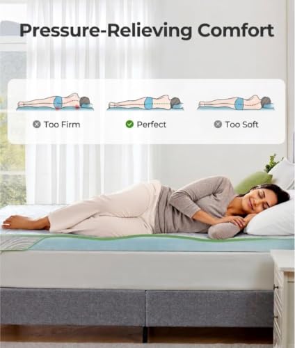 Twin Mattress Topper 3 Inch Medium Firm with Washable Bamboo Cover
