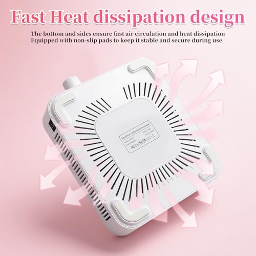 Mini Rechargeable Nail Dust Collector with White Finish - Powerful Suction & Filter