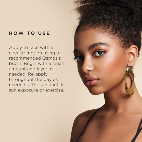 Osmosis Mineral Pressed Base Foundation, Lightweight Powder Makeup, Medium To Full Coverage, Matte Finish, 8 Shades