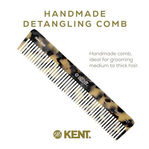 2 Pack Wide Tooth Detangler Comb for All Hair Types - Handmade Sawcut & Polished