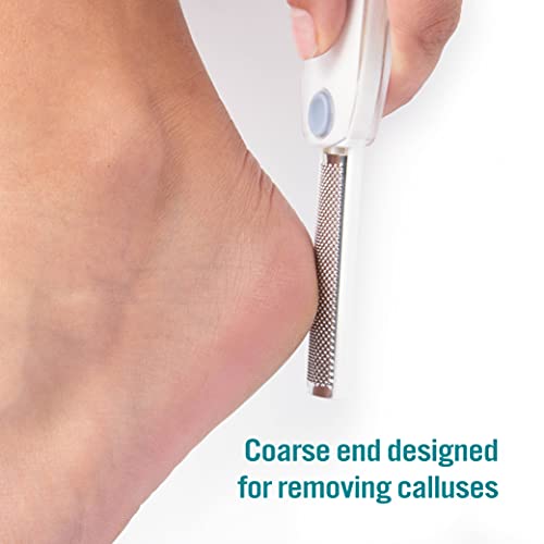TRIM Foot Callus Shaver & Rasp with Sliding Cover ? 2-in-1 Foot Care Tool ? Features Slide & Lock Mechanism ? Safely Conceals and Protects the End Not in Use ? Keeps Your Feet Beautiful and Smooth
