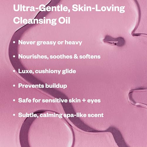 Kosas Plump + Juicy Cushiony Calm Botanical Cleansing Oil ? Hydrating Makeup Remover for Sensitive Skin, Non-Greasy Oil Cleanser with Ceramides & Squalane for Soft, Soothed Skin?