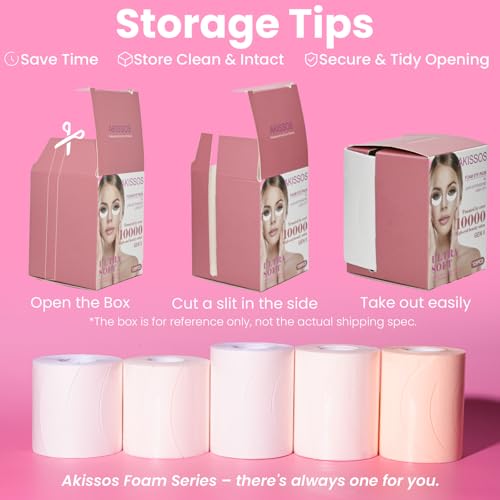 Foam Eye Pads for Eyelash Extensions | Akissos Lash Extension Pads | 125PCS Indivially Thick Soft & Anti-Slip Tools for Perfect Lash Lifts | Professional Eyelash Supplies for Salon or Daily Use