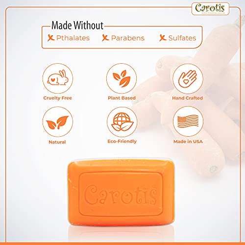 CAROT?S Beauty Soap 80gr - Formulated to Clean and Refresh Skin, with Carrot Oil, Glycerin, Beta Carotene, Vitamin A, and Olive Oil