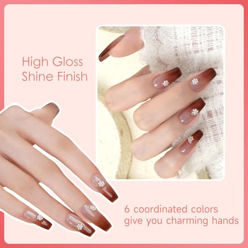 NMKL38 320 Nail Colors Chart Nail Gel Polish Display Book with 480 False Nail Tips Professional Salon Nail Color Swatches Nail Practice Card Board (Red)