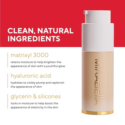 MIRABELLA - Invincible for All HD Liquid Foundation, Moisturizing Face Products for All Skin Types, Full-Coverage Lightweight Foundation Makeup, Moisturizing & Hydrating Beauty Care, Medium M120