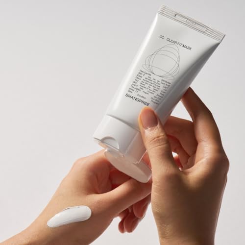 SHANGPREE CC Clear Fit Mask, Cream Clay Mask, Mineral Complex 61.79%, Gentle Pore & Sebum Care, Smooth Comfortable Finish, For Dull Skin, 70g / 2.46 oz.