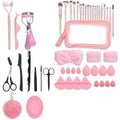 30 Pcs Press On Nail Storage Box Set with Acrylic Display Case Organizer - Press On Nail Packaging Box with 120 Pcs Adhesive Tapes for Fake Nail-Storage Nail-Display Nail-Salon