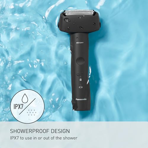 Panasonic Men's Electric Razor Wet Dry Shaver with 3-Blade System - Black