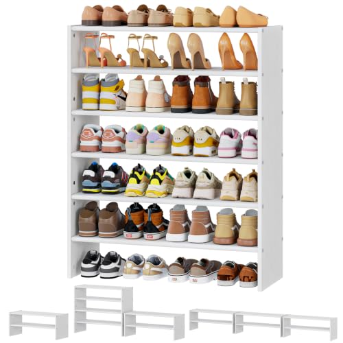 Huxitocan 3-Tier Stackable Shoe Rack - Space Saving Closet Organizer