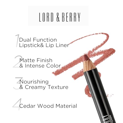 Lord & Berry MaximaTte Crayon Lipstick Spicy 0.07oz - Matte Lip Color & Liner