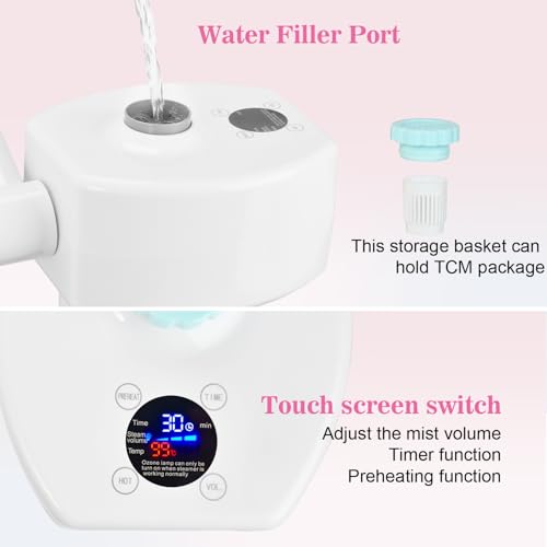 Professional Facial Steamer for Home & Spa with Hot Mist & Ionic Spray