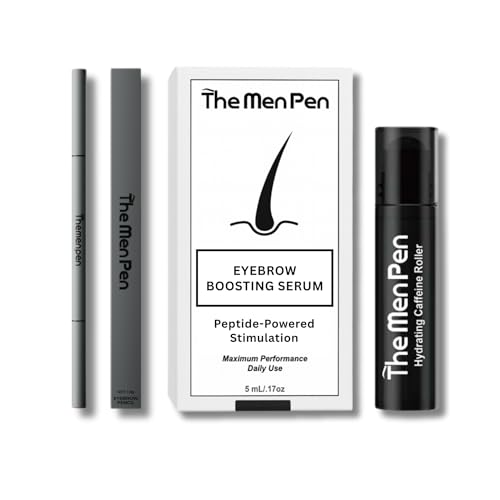 The Men Pen Eyebrow Boosting Kit - Black | Beard & Hair Filler, Waterproof