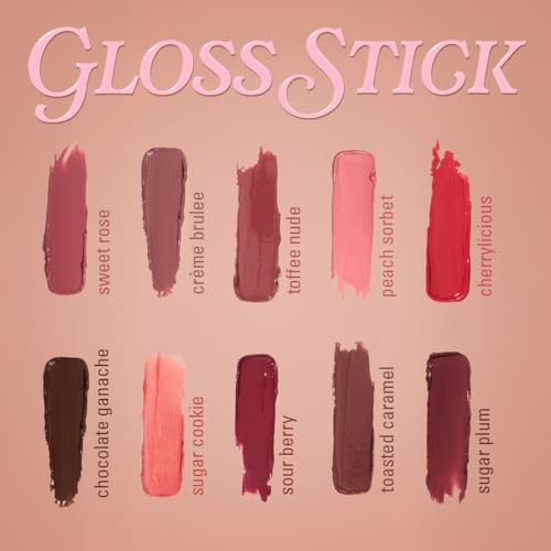 Revolution Beauty London, Pout Lip Gloss Stick, Pigmented High-Shine Formula with Hyaluronic Acid & Vitamin E, Vegan & Cruelty-Free, Shimmer Peach Sorbet Nude, 0.1 fl oz