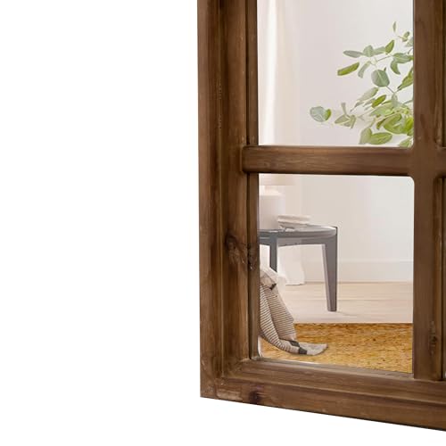 Sintosin Farmhouse Cathedral Window Pane Mirror Wall Decor - Style1, 18 x 36 Inch