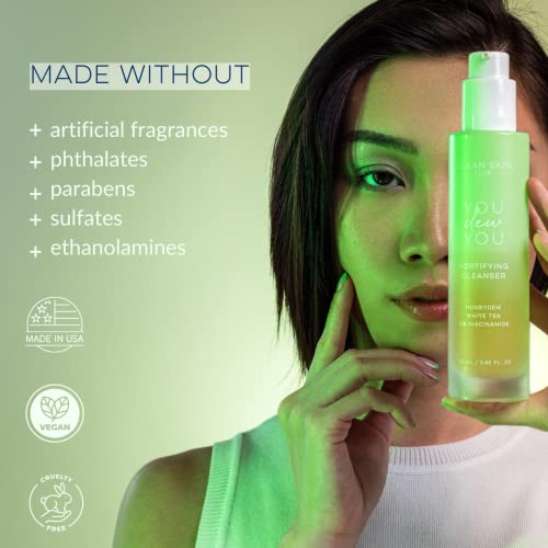 Clean Skin Club Acne Wash Facial Cleanser 3.88 Fl oz Niacinamide Honeydew White Tea Vegan