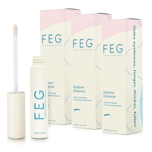 Eyebrow Enhancer Serum 3 Pack - Natural Peptide Conditioner for Thicker Brows