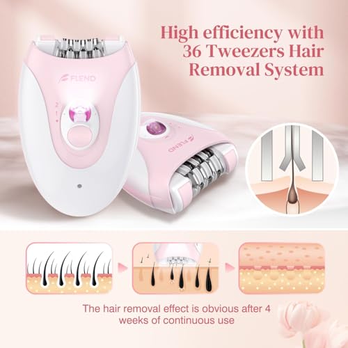 Epilator,Epilator for Women,Facial Hair Removal for Women Rechargeable,2 Speeds Hair Removal Device with 36 Tweezers,Electric Lady Shaver for Face Legs/Face/Bikini/Arms,Epilator for face Smooth Skin