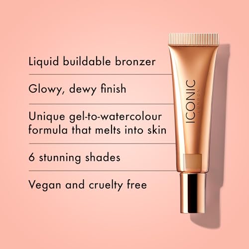ICONIC LONDON Sheer Bronze Liquid Buildable Bronzer Sun Kiss 0.42 Fl Oz