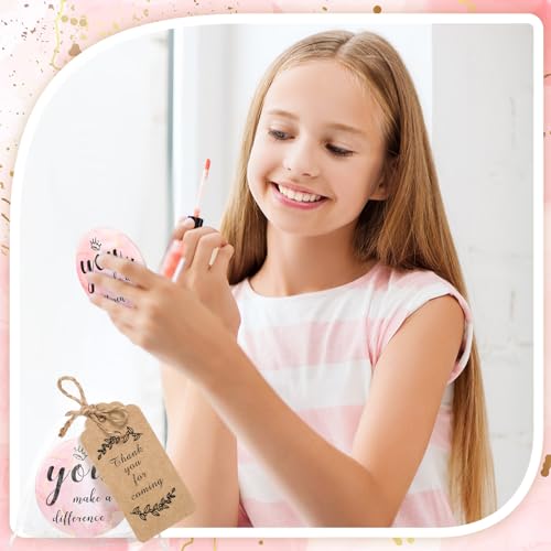 Women’s Rose Gold Compact Mirror Set with Inspirational Messages - 50 Pieces Gift Bulk