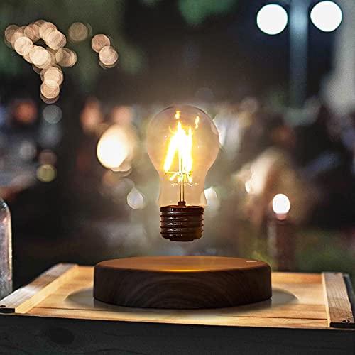 HCNT Levitating Bulb Lamp Magnetic Floating LED Desk Light - 360° Rotation, Night & Room Decor, Variation 1