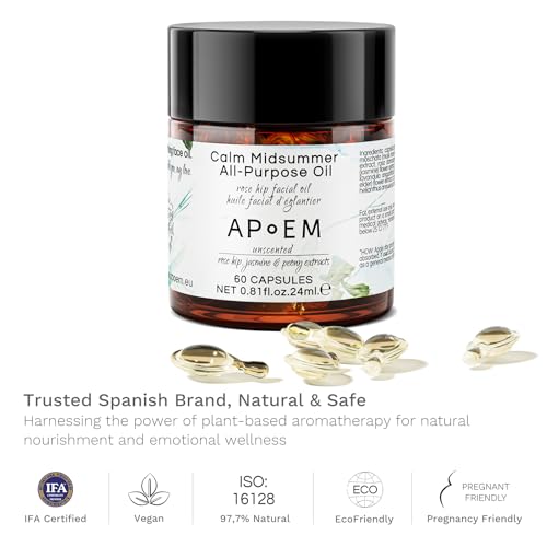APoEM Renew Facial Serum Capsules (60 CT) ? Anti-Aging Oil-Based Skincare with Rosehip Oil, Musk Rose, & Damask Rose | Enhances Elasticity, Reduces Wrinkles, Nourishes & Moisturizes (0.81 Fl Oz)