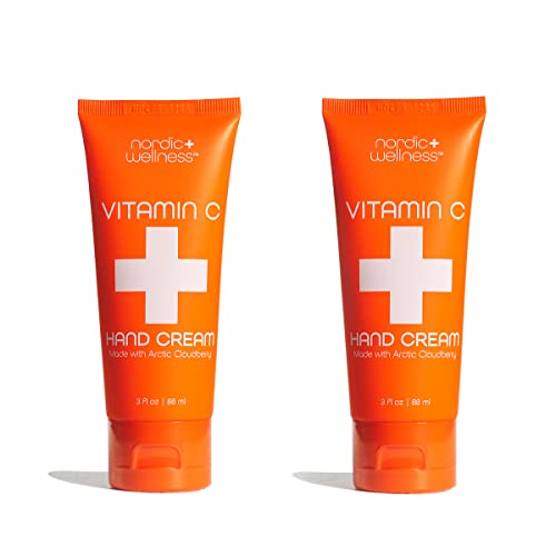 Vitamin C Hand Cream 2 Pack - Moisturizing Nordic Hand Care with Shea & Arctic Cloudberry Oil