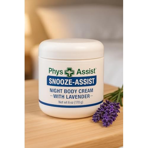 Snooze-Assist Body Cream ? Enriched with Lavender Oil ? Calming & Nourishing Night Cream ? Non-Greasy, Clean Fresh Scent, Easily Absorbed ? 6 oz.
