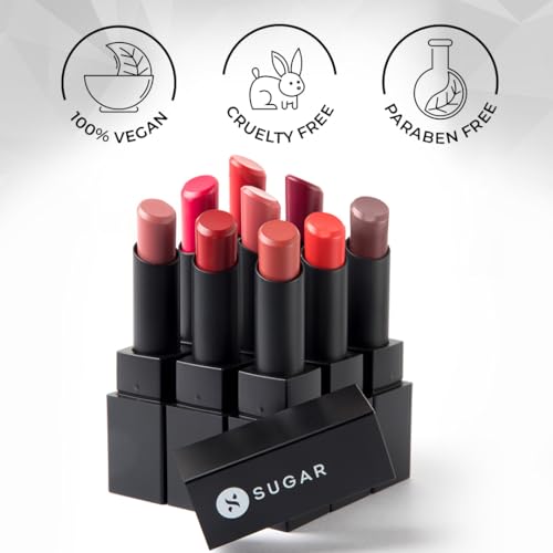 SUGAR Cosmetics Nothing Else Matter Longwear Lipstick With Premium Matte Finish - 18 Scarlet Letter (Pure Red) Matte Finish, Water-Resistant, Longlasting, Paraben Free