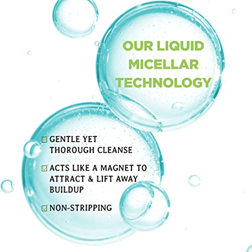 Shampoo - 16.9 Fl Oz Pack of 2, Sulfate-Free Micellar Hair Cleanser with Aloe