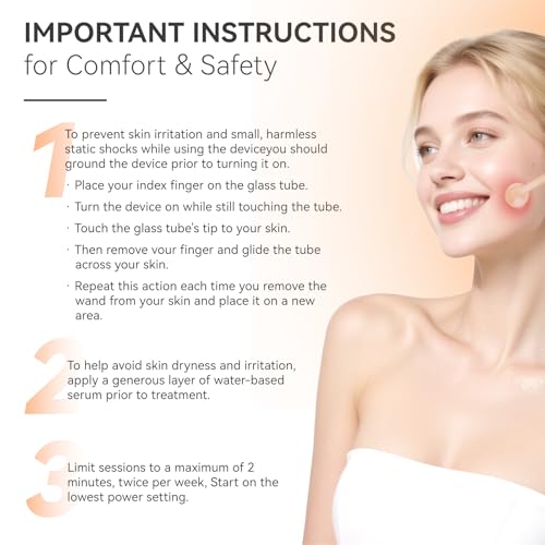 Portable Skin Therapy Wand with 6 Glass Tubes - Anti-Aging & Skin Tightening