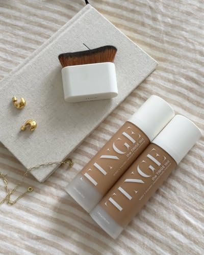 Tinge Body Kabuki Brush for Self Tanner & Makeup Application - Soft Synthetic Bristles