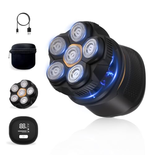 Likefun Magnetic Cordless Bald Head Shaver for Men - Black, USB-C Rechargeable