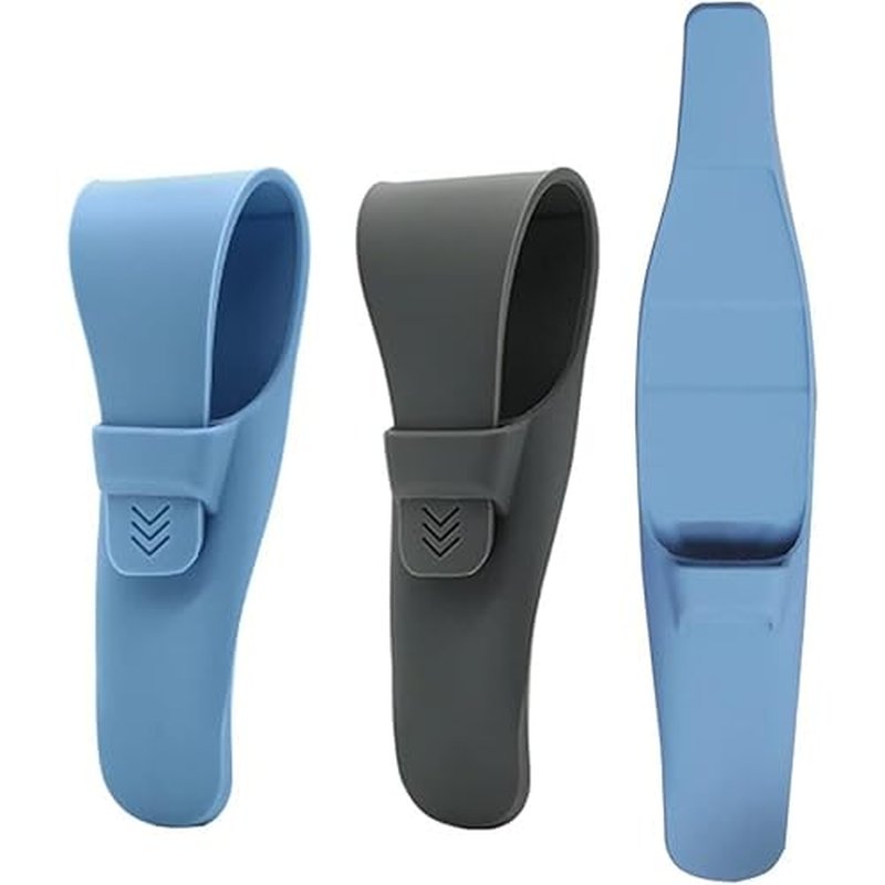 2-Pack Silicone Razor Case, Portable Soft Shaver Cover Bag Protector, Safety Waterproof Travel Razor Carrying Case (Blue+Grey)