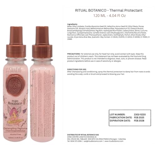 SHAEIO Ritual Botanico Organic Keratin Hair Treatment 250ML + Heat Protectant 120ML