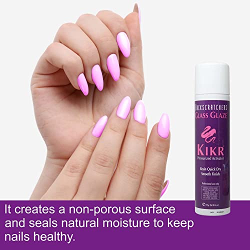 Backscratchers Kikr Activator Nail Resin Spray 6 Oz for Fiberglass & Silk Wraps - Pack of 1