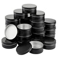 24 Pack Aluminum Tin Cans with Screw Top Lids - 8 oz Food & Cosmetic Storage