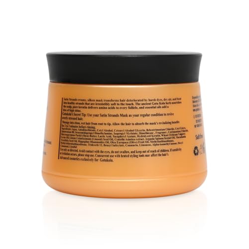 Gotukola Keratin Hair Mask for Dry Damaged Hair – Yellow, Deep Repair & Frizz Control, 500ml