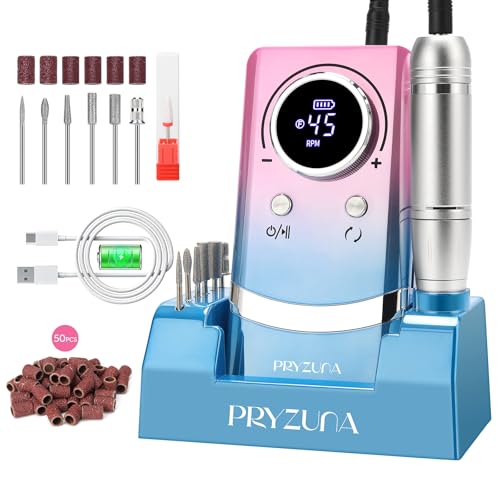 PRYZUNA Gradient Electric Nail Drill 45000RPM Cordless Professional Manicure Tool