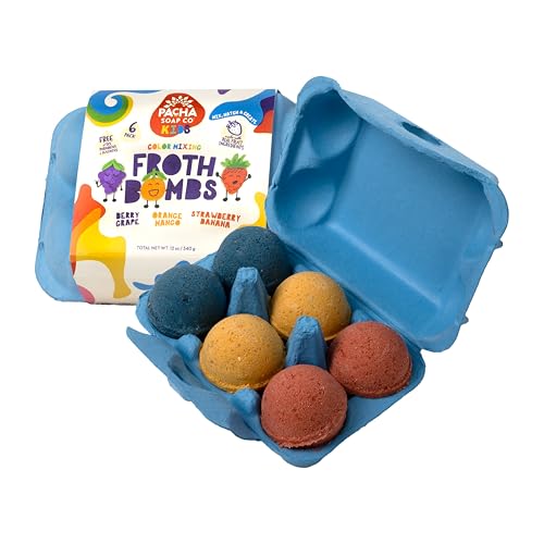 Kids Color Mixing Bath Bombs - Plant-Based, Non-Toxic, Vitamin-Rich Safe Bath Toys