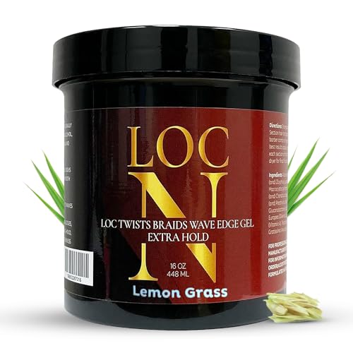 LOCN Hair Gel Lemongrass 16oz - Styling Gel for Strong Hold
